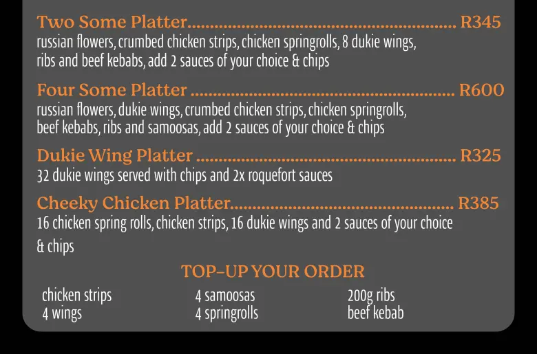 Phat Boys Menu